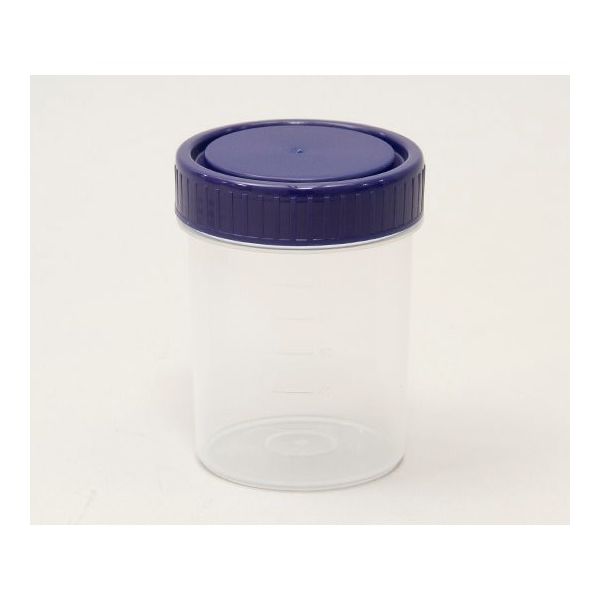 アズワン 滅菌サンプル容器(個包装タイプ) 青 120mL 1箱(200個入