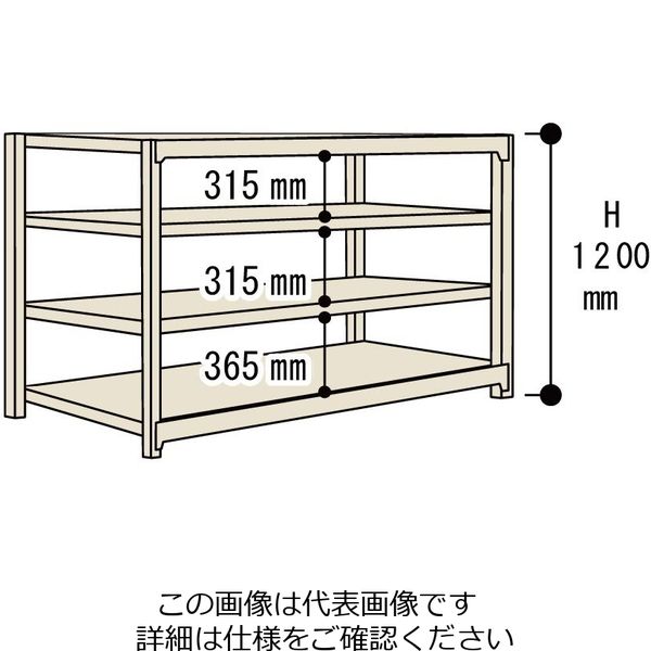 山金工業 ボルトレス軽量ラック150kg/段 1.5S4560ー4W 1.5S4560-4W 1台