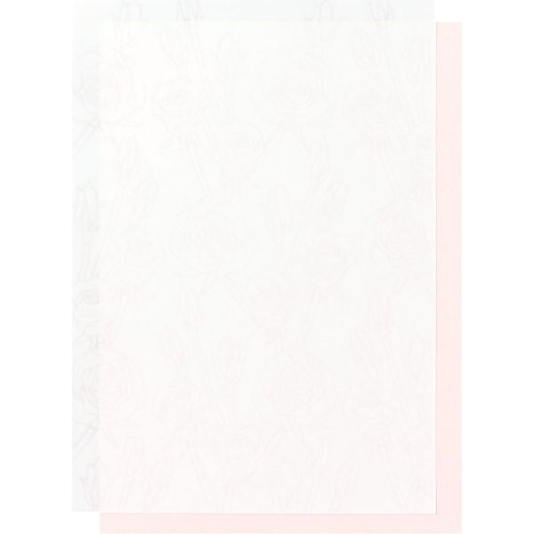 デザインフィル 便箋 透かし和紙 B5サイズ 18枚入 ピンクブーケ柄 