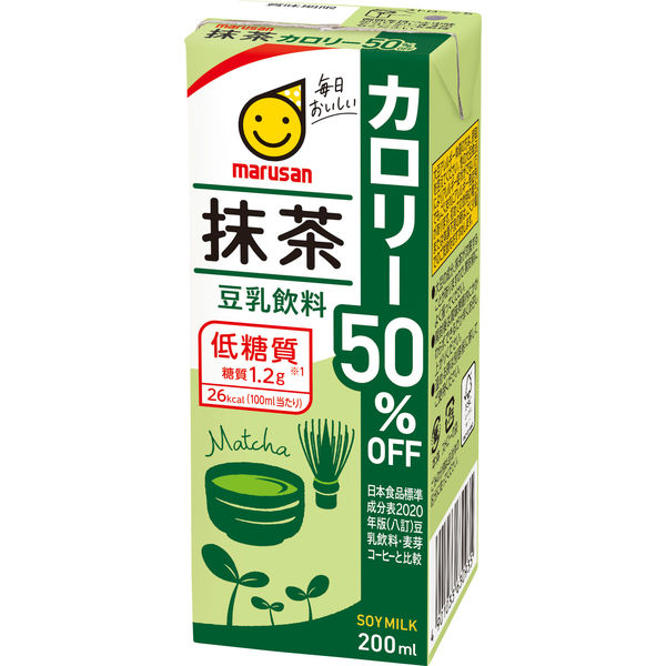 マルサンアイ 抹茶カロリー50%オフ 200ml 1箱（24本入） - アスクル