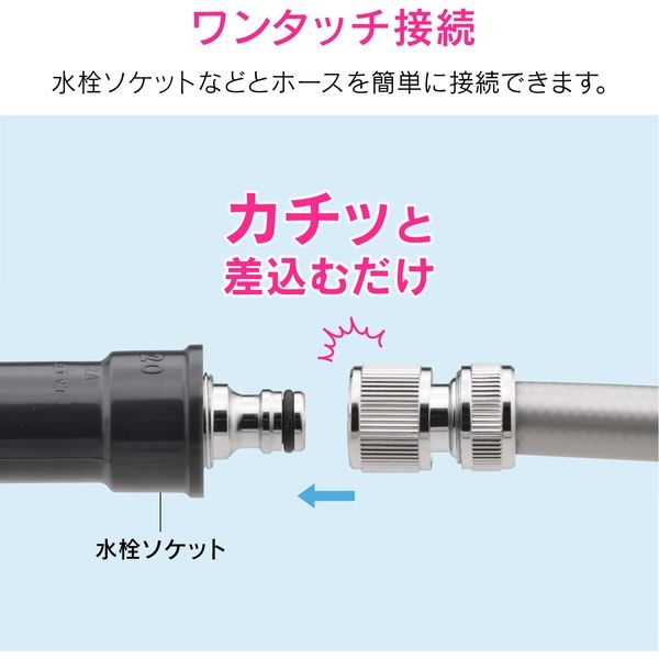 カクダイ メタルネジニップル 呼20 (内ネジ G3/4) ワンタッチ接続用 GA