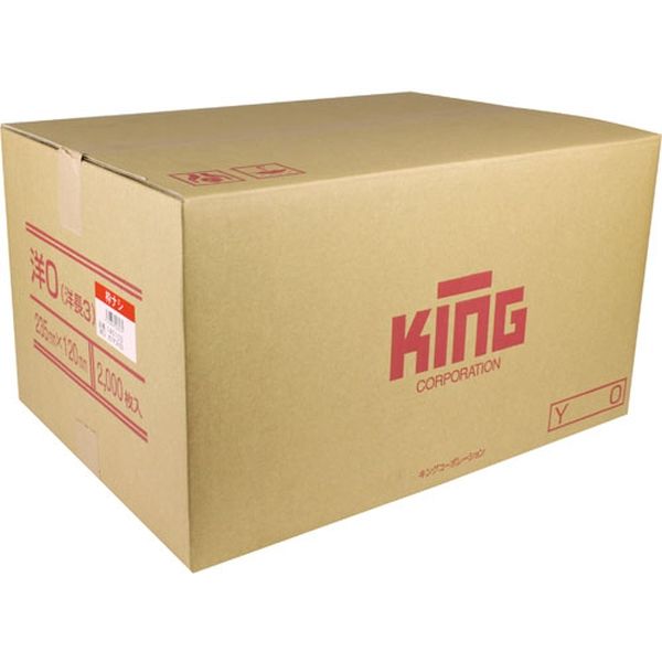 キングコーポレーション 洋形0号(洋長3) 100g 白 枠ナシ 100枚入
