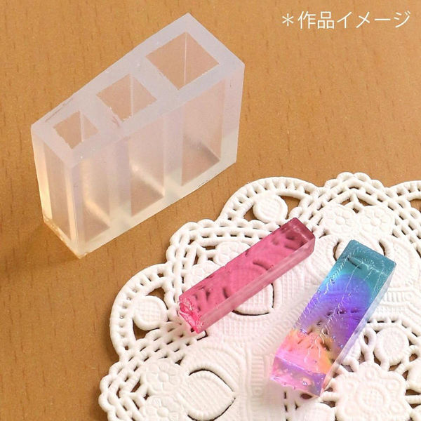 亀島商店 レジンクラフト用 ソフトモールド 四角柱 4×3.2×D2cm KAM-REJ