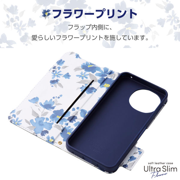 フェイラー花柄手帳型スマホケース ネイビー　専用 1VII スマホ・タブレット・パソコン フェイラー花柄手帳型