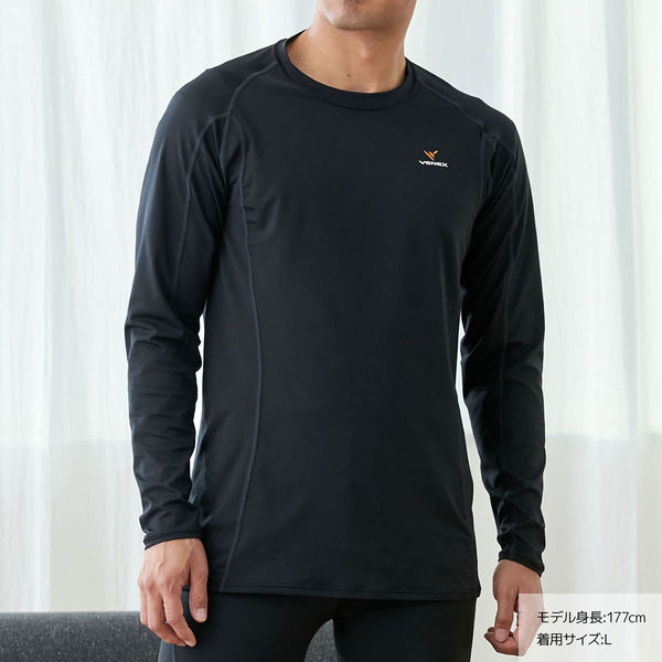 VENEX リチャージ+ ロングスリーブ メンズ ブラック×ブラック XL ベネ VENEX(ベネクス) リチャージ＋ 【一般医療機器】ロングスリーブ