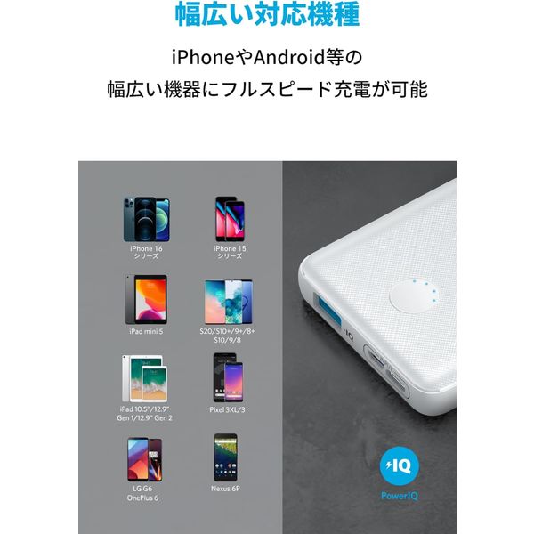 新品モバイルバッテリー　66000mah Anker モバイルバッテリー PowerCore II Slim 10000 大容量 PSE