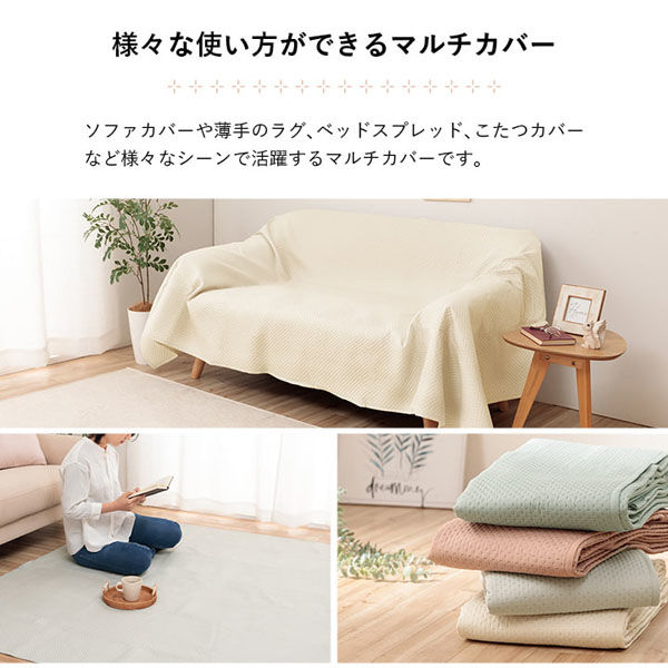 マルチカバー3点セット マルチカバー ポート IKEHIKO 掛布団シングル 190×190cm ベージュ
