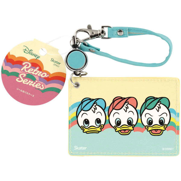 スケーター 定期入れ リール パスケース キャラクター レトロヒューイ