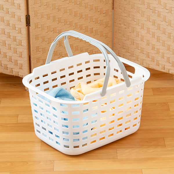 ランドリーバスケット Mサイズ 1個 - アスクル