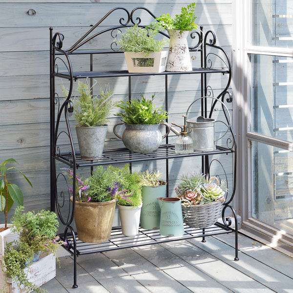 SANKA ガーデンラック横型 ブラック GD-1901 1個（直送品） - アスクル