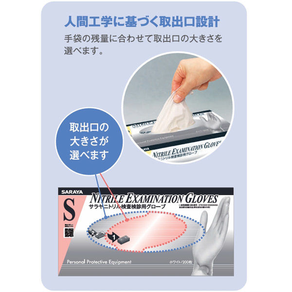 サラヤ ニトリル検査検診用グローブ ブルー Sサイズ 手袋 医療