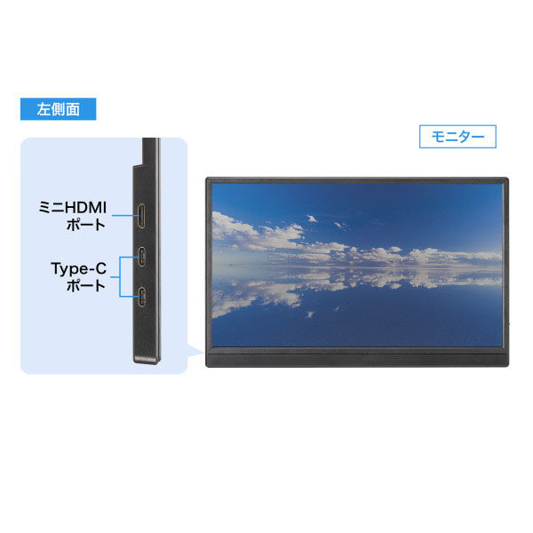 サンワサプライ モバイルモニター（15.6インチ・フルHD） DP-07