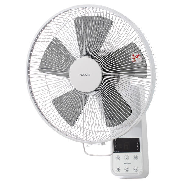 YAMAZEN 30cm 壁掛け扇風機 リモコン式 風量3段階 入・切