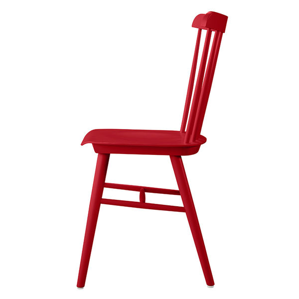 軒先渡し】オリバー ウィンザーチェア カフェチェア 板座 レッド S・CW