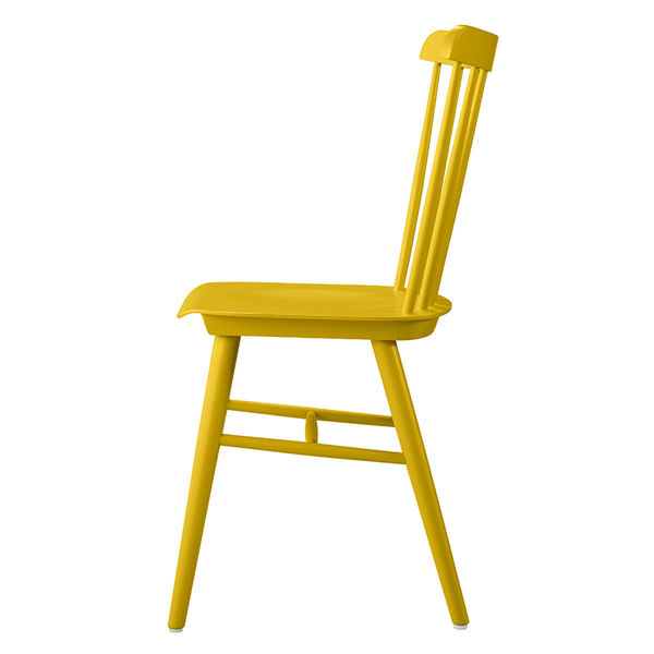 軒先渡し】オリバー ウィンザーチェア カフェチェア 板座 イエロー S