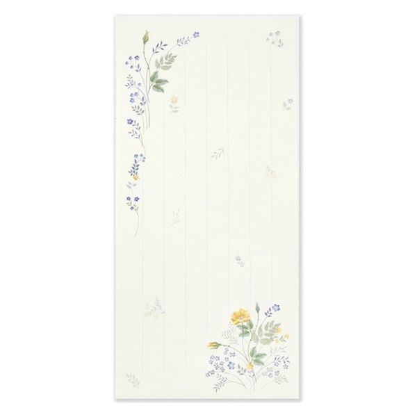 〘flowerプロフ(必)同封X〙専用 フロンティア のし封筒一筆箋セット 多目的 青と黄の花 NSF-078
