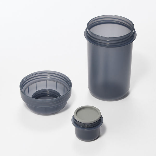 無印良品 トッピングカップ付き ランチカプセル 黒 450mL