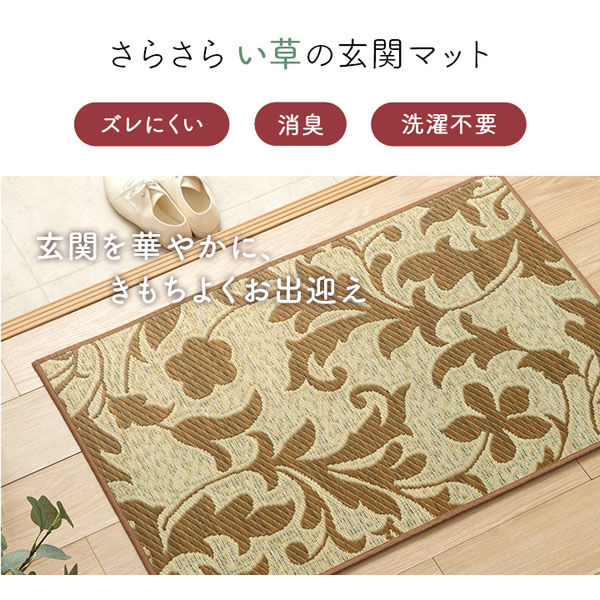 イケヒコ ネム 玄関マット 1200×700mm ベージュ 1081980024704 1