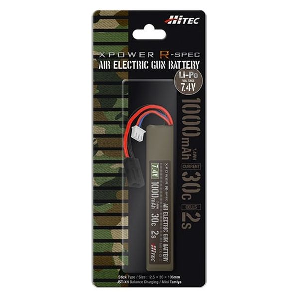 電動ガン用Li-Poバッテリー(ストックインタイプ、7.4V、1000mAh) XPRAEG10002S 1個（直送品）