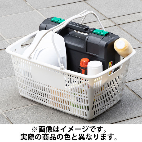 現場のチカラ 買い物カゴ 28.8L 幅515×奥行358×高さ252mm カーキ 1個