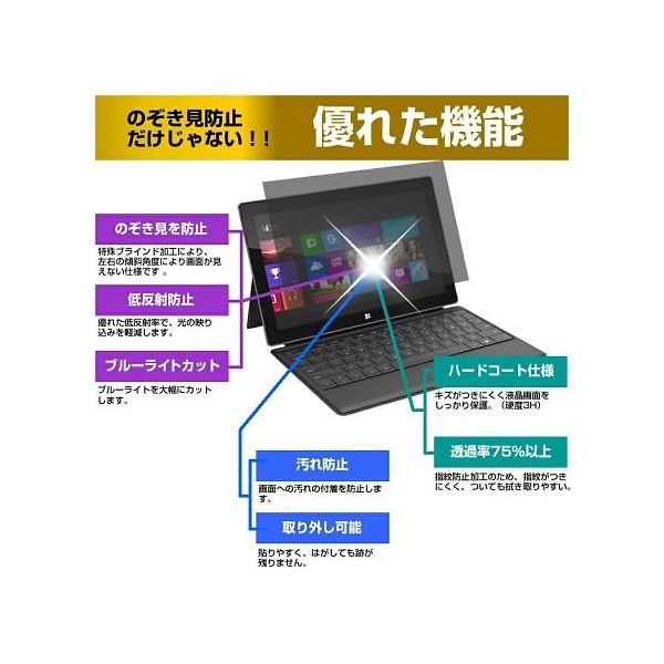液晶保護フィルム Dell XPS 13 13.4インチ のぞき見防止