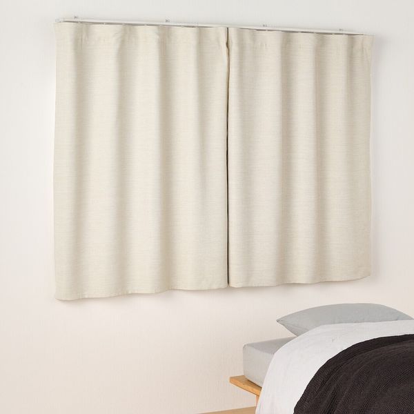 無印良品　ノンプリーツカーテン 2枚組 100x200cm　 遮光性有　新品　紺 遮光性 ポリエステル平織りノンプリーツカーテン・2枚組 | 無印良品