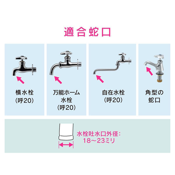 カクダイ 大きい蛇口用万能口金セット GA-QA072 1セット（直送品