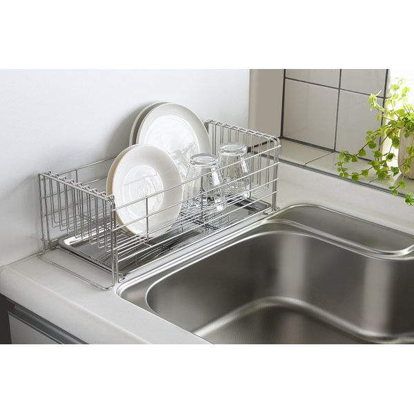 和平フレイズ 燕三 シンクに渡せる伸縮式水切りかご(トレー付