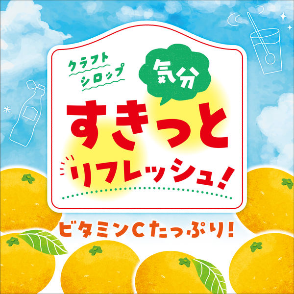 アサヒ飲料 クラフトシロップ すきっとみかん＜希釈用＞プラスチック