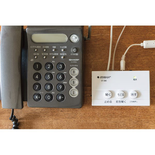 シャディ KOBAN 防犯対策電話録音機 24-8334-043 1箱（直送品