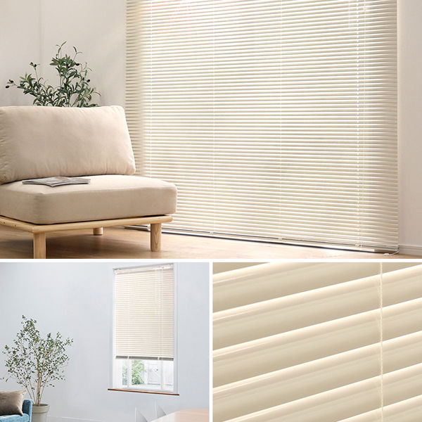 ホームテイスト アルミブラインド 幅108×高さ138cm アイボリー SH-29