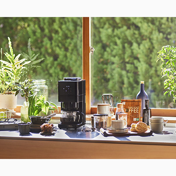 BRUNO コーン式ミル付き全自動コーヒーメーカー(ブラック) BOE144-BK 1