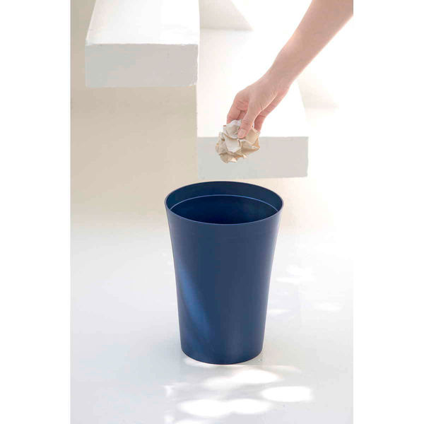新輝合成 ゴミ箱 7.3L 環境にやさしいくずいれ 丸型 ネイビー