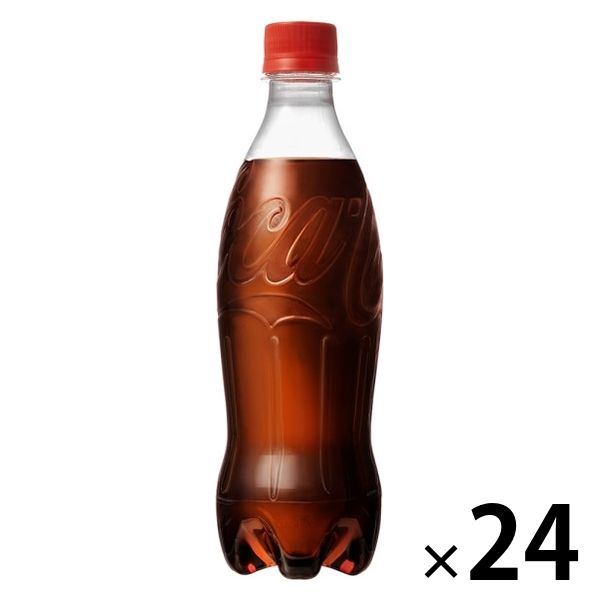 炭酸飲料】コカ・コーラ ラベルレス 500ml 1箱（24本入） - アスクル