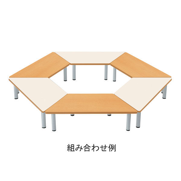 三和製作所 台形組み合わせテーブル アイボリー 00241293（直送
