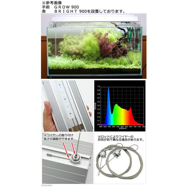 Aqullo（アクロ） TRIANGLE LED GROW 900 5000lm Series 90cm水槽用照明 274008 1個（直送品）