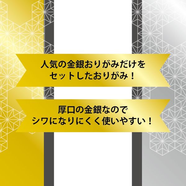 金銀おりがみ 大きいサイズ 厚口 50cm FGSL-04 1セット（50枚：10枚×5） エヒメ紙工（直送品） - アスクル