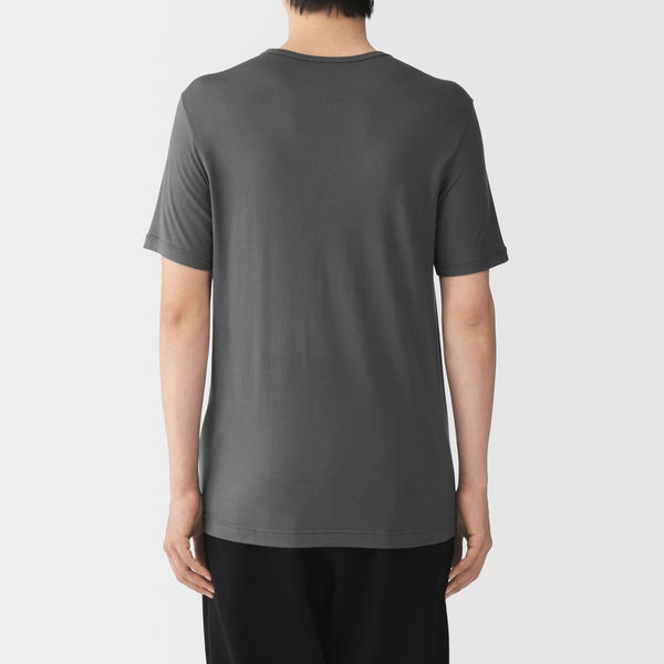 無印良品 紳士 脇に縫い目のない なめらか クルーネック半袖Tシャツ