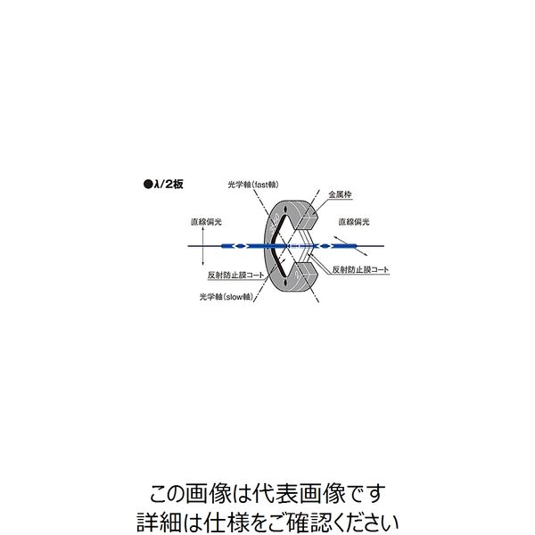 シグマ光機（SIGMAKOKI） エアギャップタイプ波長板 タイプλ/2 266nm WPQG-2660-2M 1個 61-6884-25（直送品）