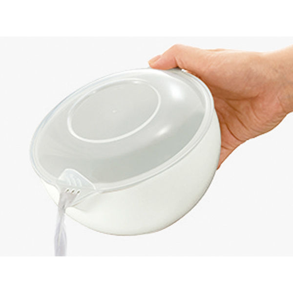 不動技研 レンジでサッと一品 フタ付ボウル グレー F-2676 1個（直送品