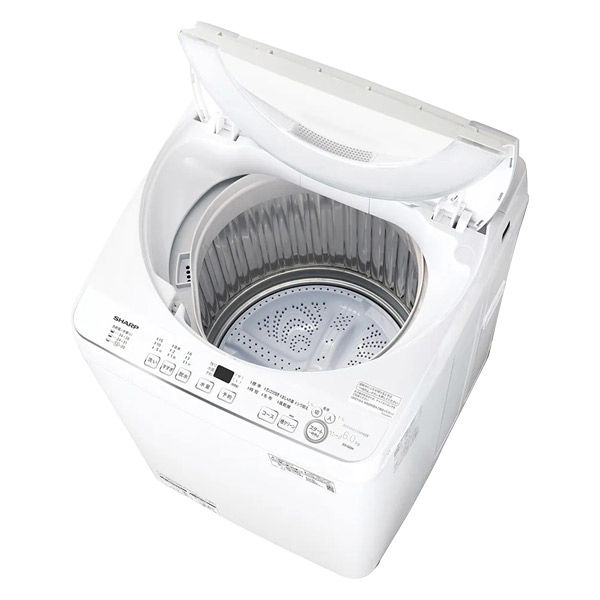 シャープ 全自動洗濯機【軒先渡し】 ES-GE6K-W 1台（直送品） - アスクル