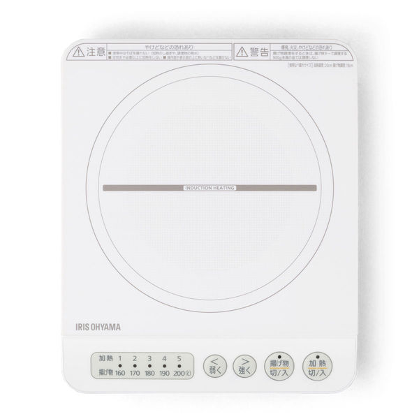 アイリスオーヤマ IHコンロ IHクッキングヒーター 1000W ホワイト IHK