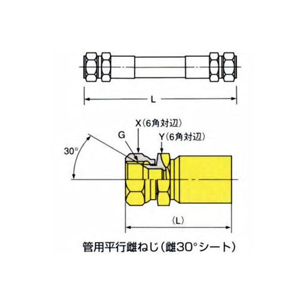 日本産 ブリヂストン 製造、工場用 一般油圧ホース - PA0724（片側金具