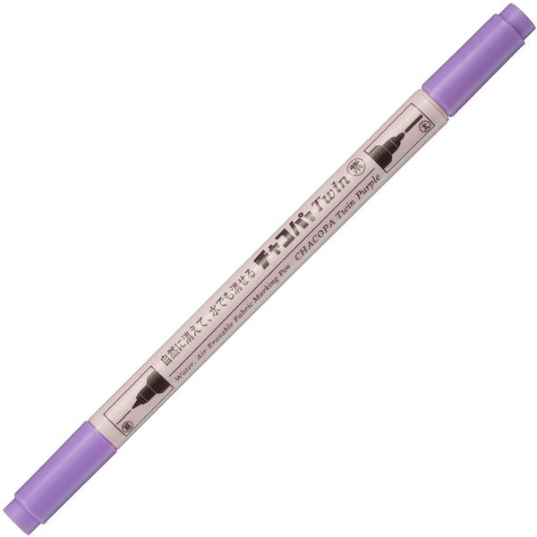 チャコペーパー 水性チャコペン チャコパー ツイン 紫 F5-PU 12本 