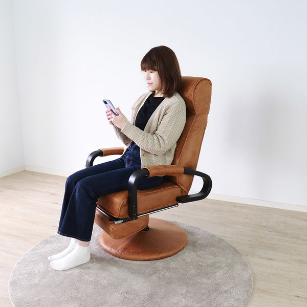 平インテリア産業 回転リクライニングチェア フレッソ2 ブラウン SS