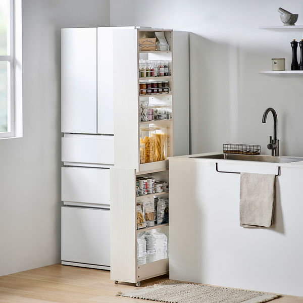 アイリスオーヤマ キッチン隙間収納ラック 幅198×奥行445×高さ1810mm ホワイト 1台(直送品) アイリスオーヤマ キッチン隙間収納ラック 幅198×奥行445×高さ1810mm ホワイト 1台(直送品)