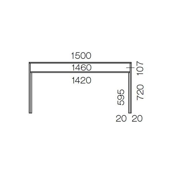 組立設置込】アルテジャパン ガラスダイニングテーブル 天板透明/棚板