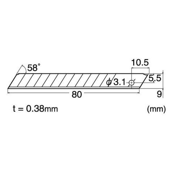 エヌティー カッター用替刃 BAー160 1パック（10枚入） - アスクル