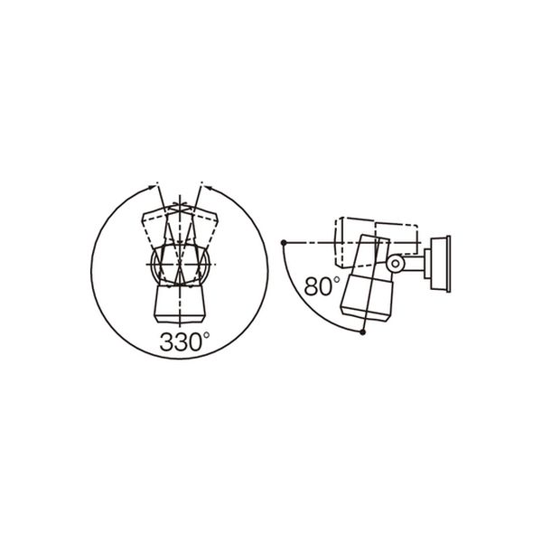 パナソニック LED スポットライト 天井壁直付型 50形 LGW45001BK