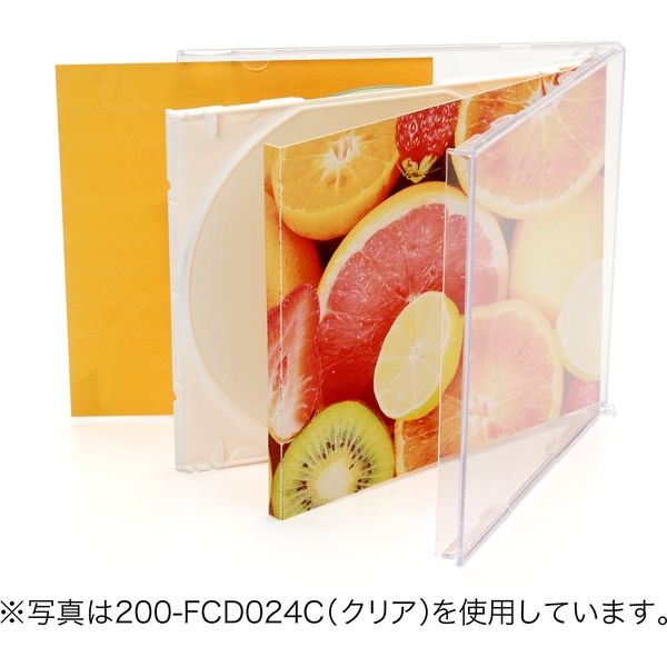 サンワダイレクト CD・DVDケース（ブラック・10mmプラケース・50枚セット） 200-FCD024BK 1個（直送品）